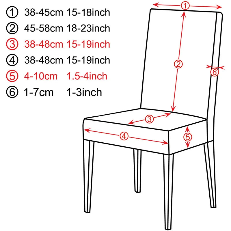 Printed Stretch Chair Cover Big Elastic Seat Chair Covers Office Chair Slipcovers Restaurant Banquet Hotel Home Decoration Leedoar