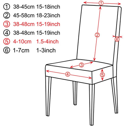 Printed Stretch Chair Cover Big Elastic Seat Chair Covers Office Chair Slipcovers Restaurant Banquet Hotel Home Decoration Leedoar