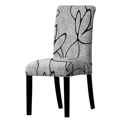 Printed Stretch Chair Cover Big Elastic Seat Chair Covers Office Chair Slipcovers Restaurant Banquet Hotel Home Decoration Leedoar