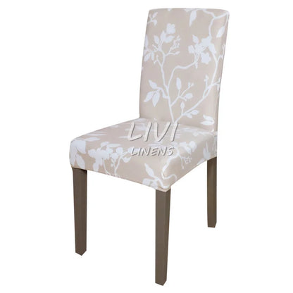 Printed Stretch Chair Cover Big Elastic Seat Chair Covers Office Chair Slipcovers Restaurant Banquet Hotel Home Decoration Leedoar