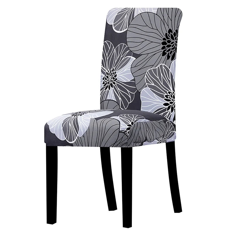 Printed Stretch Chair Cover Big Elastic Seat Chair Covers Office Chair Slipcovers Restaurant Banquet Hotel Home Decoration Leedoar