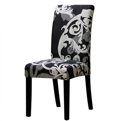 Printed Stretch Chair Cover Big Elastic Seat Chair Covers Office Chair Slipcovers Restaurant Banquet Hotel Home Decoration Leedoar