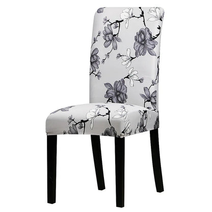 Printed Stretch Chair Cover Big Elastic Seat Chair Covers Office Chair Slipcovers Restaurant Banquet Hotel Home Decoration Leedoar