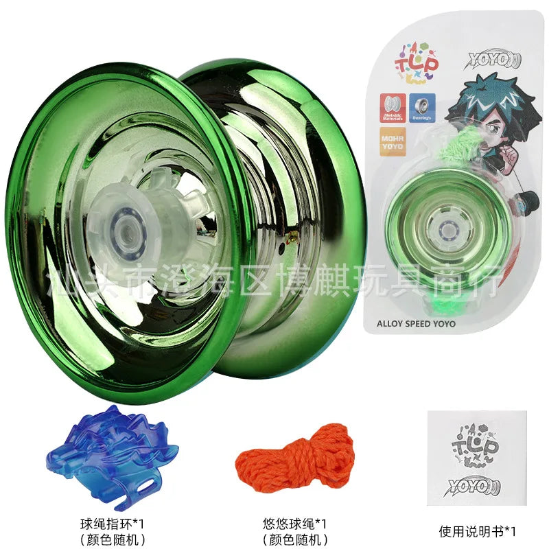 Professional Aluminum Metal Yoyo for Kids and Beginners. Metal Yo YOS for Kids and Adults with Yo Yo Accessories Leedoar