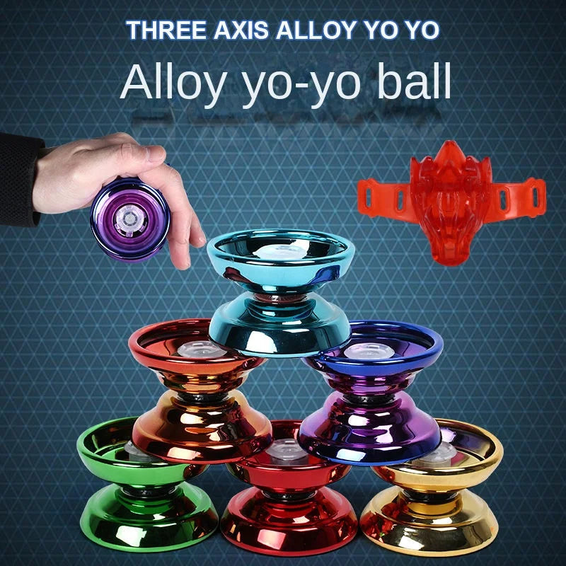 Professional Aluminum Metal Yoyo for Kids and Beginners. Metal Yo YOS for Kids and Adults with Yo Yo Accessories Leedoar