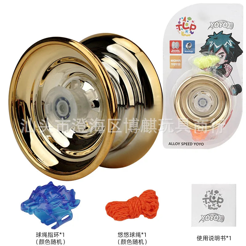 Professional Aluminum Metal Yoyo for Kids and Beginners. Metal Yo YOS for Kids and Adults with Yo Yo Accessories Leedoar