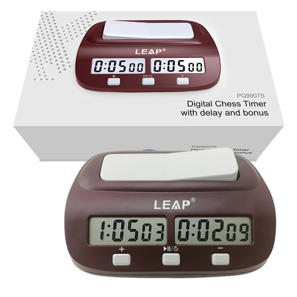 Professional Digital Chess Clock Count Down Chess Timer with Alarm Electronic Board Game Bonus Competition Master Tournament Leedoar