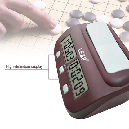 Professional Digital Chess Clock Count Down Chess Timer with Alarm Electronic Board Game Bonus Competition Master Tournament Leedoar