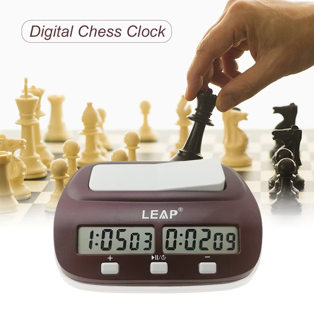 Professional Digital Chess Clock Count Down Chess Timer with Alarm Electronic Board Game Bonus Competition Master Tournament Leedoar