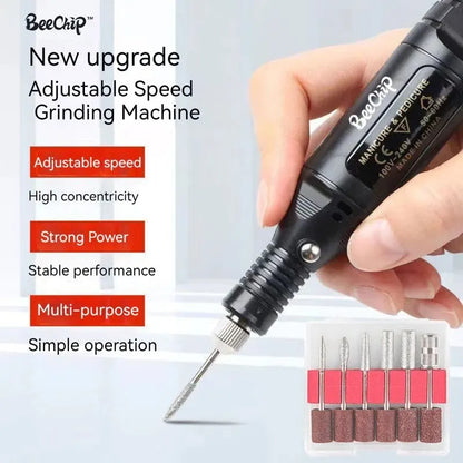 Professional Electric Nail Drill Fast Charging Highly Efficient Heat Dissipation Multi-Functional Nail Drill Tool Home Use Leedoar