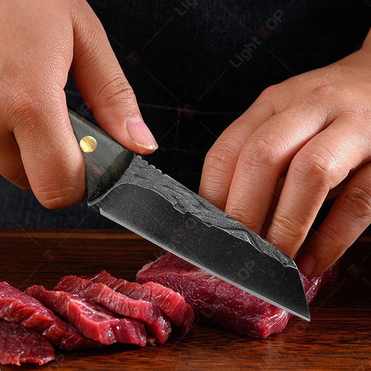 Professional Kitchen Knives Handmade Forged Knife Stainless Steel Boning Knife Fruit Chef Knife Meat Cleaver Butcher Knife Leedoar