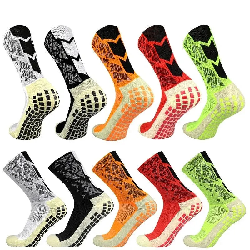 Professional Men Women Camouflage Arrow Soccer Socks Breathable Sports Silicone Anti Slip Grip Football Socks Leedoar