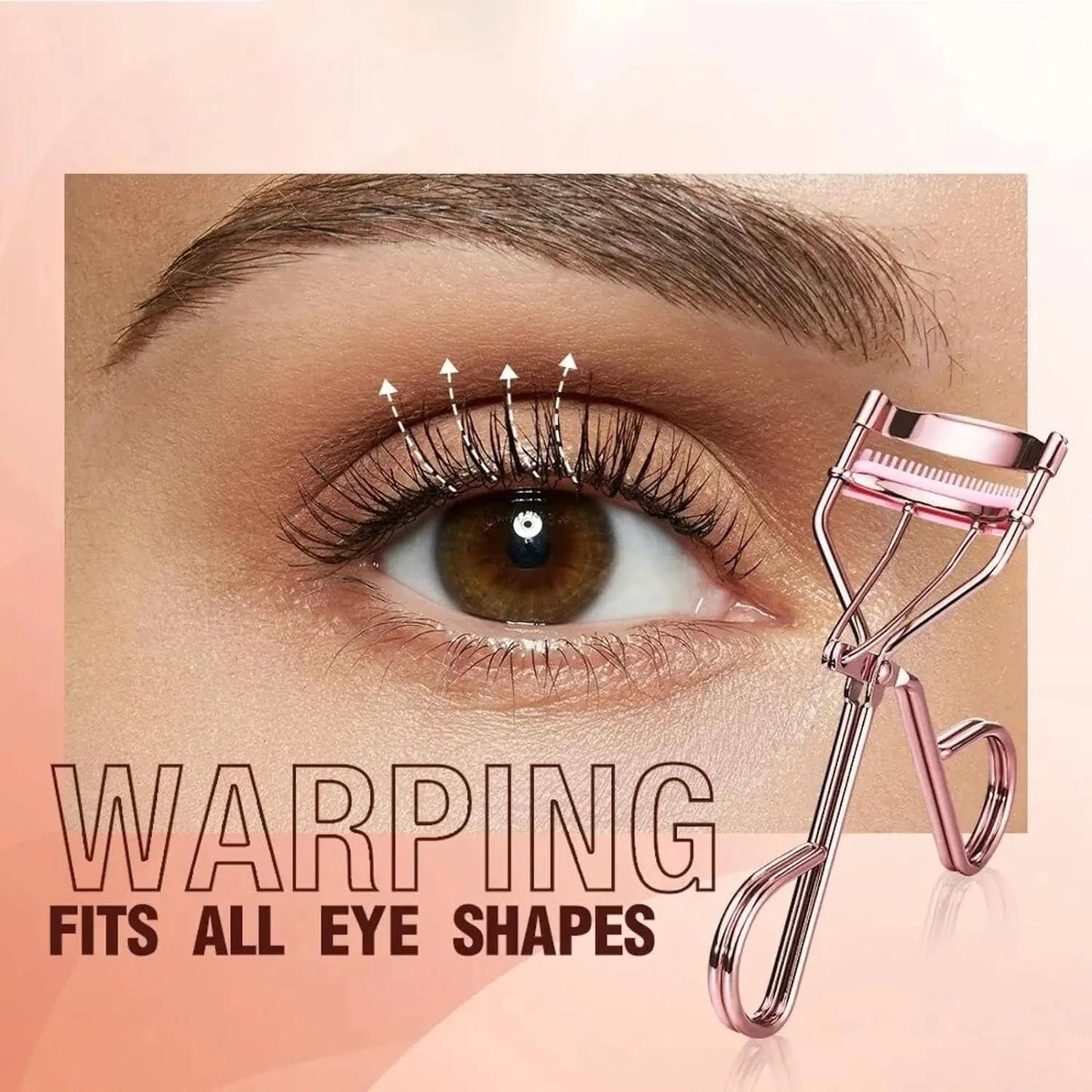 Professional Rose Gold Eyelash Curler Eyelash Makeup Tools Women's Cosmetics Accessories Quick Styling Compact And Portable Leedoar