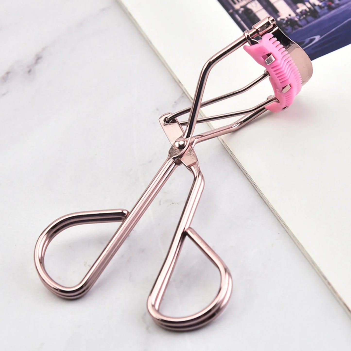 Professional Rose Gold Eyelash Curler Eyelash Makeup Tools Women's Cosmetics Accessories Quick Styling Compact And Portable Leedoar