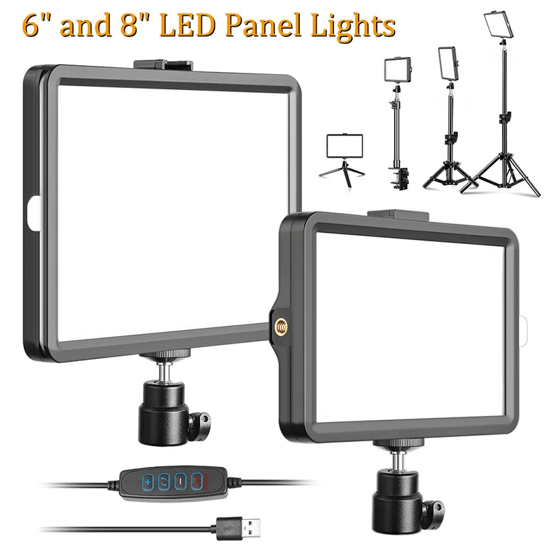 Professional Video Photography  LED light for Selfie Dimmable Video Fill Light for Photo Studio Live Fill Lamp With Tripod Stand Leedoar