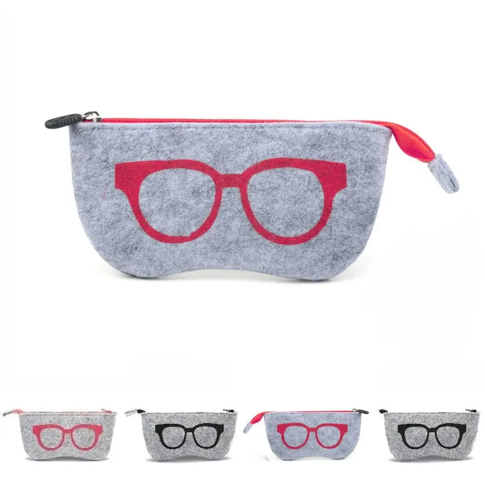 Protector Storage Portable Eye Glasses Bag Sunglasses Case Zipper Pouch Felt Box Leedoar