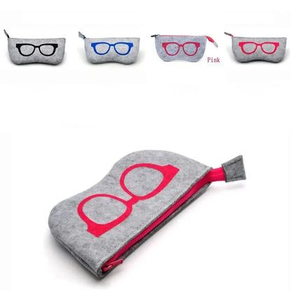 Protector Storage Portable Eye Glasses Bag Sunglasses Case Zipper Pouch Felt Box Leedoar