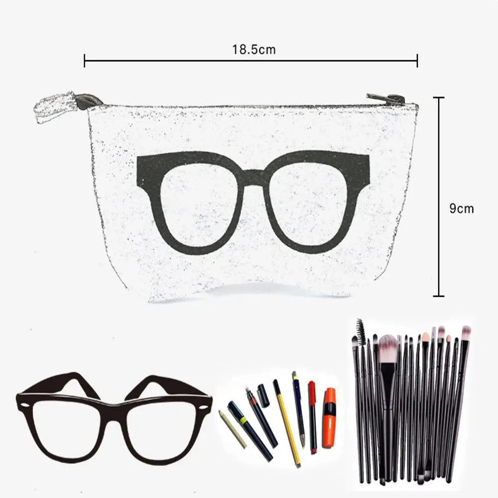 Protector Storage Portable Eye Glasses Bag Sunglasses Case Zipper Pouch Felt Box Leedoar