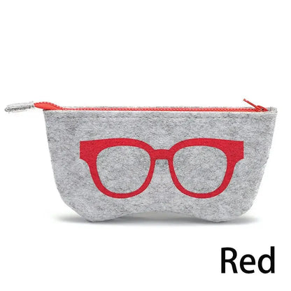 Protector Storage Portable Eye Glasses Bag Sunglasses Case Zipper Pouch Felt Box Leedoar