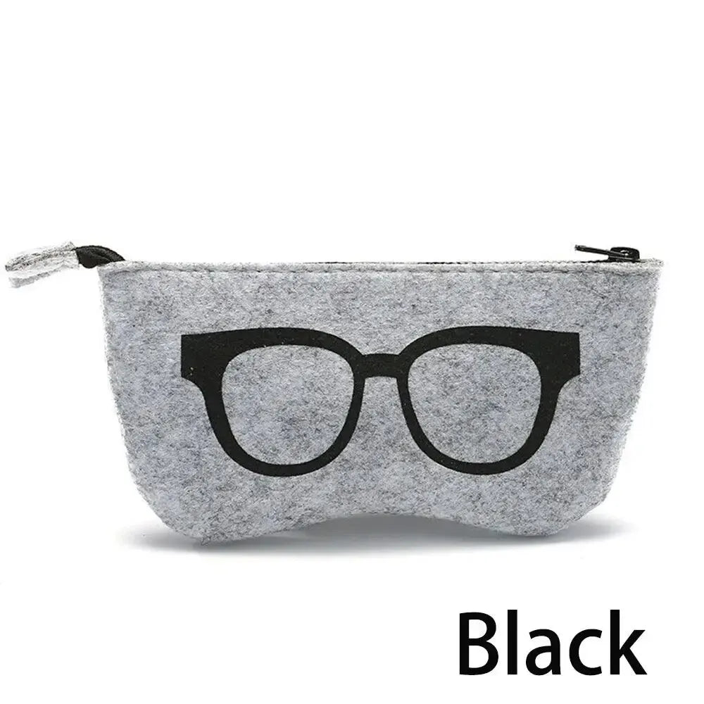 Protector Storage Portable Eye Glasses Bag Sunglasses Case Zipper Pouch Felt Box Leedoar