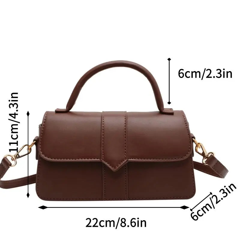 Bolsa de ombro de couro PU para mulheres - Bolsas crossbody da moda Bolsa vintage de axila Bolsa quadrada (preta) 