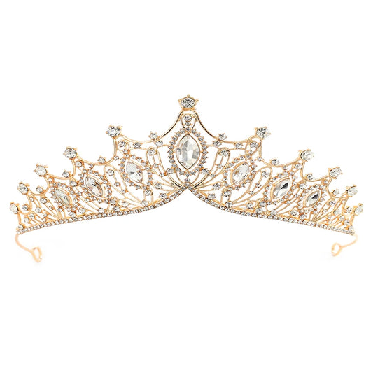 Coronas de reina para mujeres Corona de desfile con peines Corona de princesa para niñas Tiara de diamantes de imitación de cristal Diadema Tiara Peine Tiara 