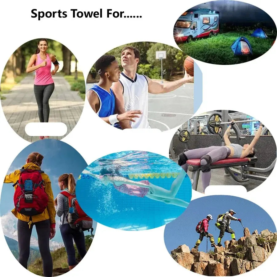 Quick-Dry Sports Towel 40X80/76X152CM Microfiber Running Yoga Gym Fitness Basketball Outdoor Camping Hiking Beach Towels Leedoar