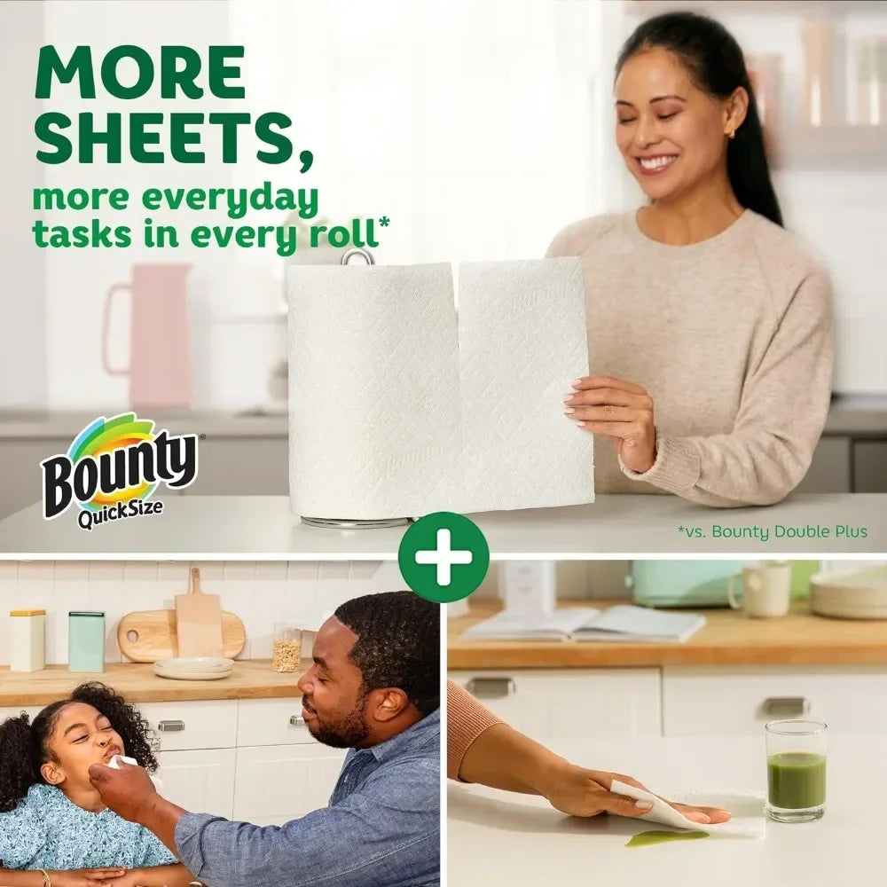 Quick-Size Paper Towels, White, 12 Family Rolls = 26 Regular Rolls