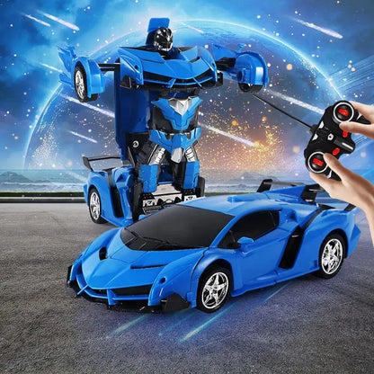 RC Car Transformation Robots Sports Vehicle Model Drift Car Toys Cool Deformation Car Christmas Birthday Gifts for Boys Girls Leedoar