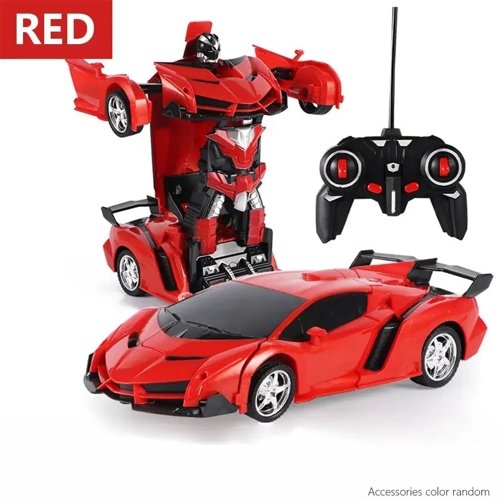 RC Car Transformation Robots Sports Vehicle Model Drift Car Toys Cool Deformation Car Christmas Birthday Gifts for Boys Girls Leedoar