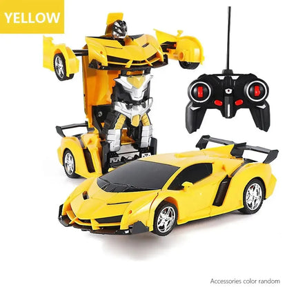 RC Car Transformation Robots Sports Vehicle Model Drift Car Toys Cool Deformation Car Christmas Birthday Gifts for Boys Girls Leedoar