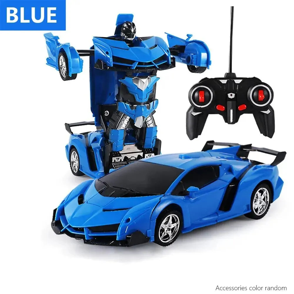 RC Car Transformation Robots Sports Vehicle Model Drift Car Toys Cool Deformation Car Christmas Birthday Gifts for Boys Girls Leedoar