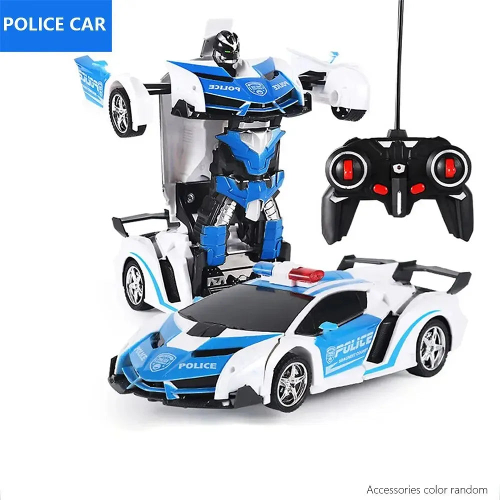 RC Car Transformation Robots Sports Vehicle Model Drift Car Toys Cool Deformation Car Christmas Birthday Gifts for Boys Girls Leedoar