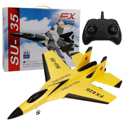 RC Foam Aircraft SU-35 Plane 2.4G Radio Control Glider Remote Control Fighter Plane Glider Airplane Foam Boys Toys for Children Leedoar