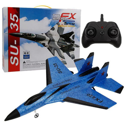 RC Foam Aircraft SU-35 Plane 2.4G Radio Control Glider Remote Control Fighter Plane Glider Airplane Foam Boys Toys for Children Leedoar