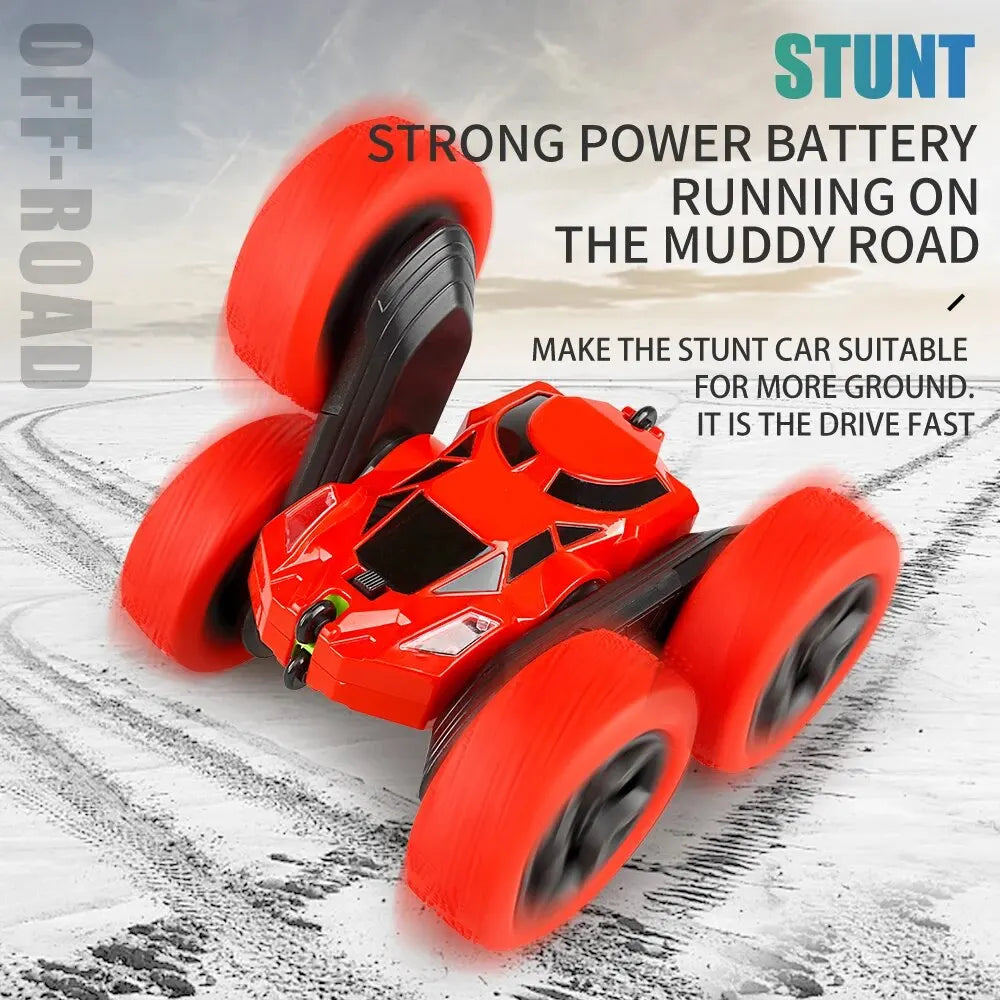 RC Stunt Car Children Double Sided Flip 2.4G Remote Control 360 Deree Rotation Off Road Drift RC Car Gifts For Kids Adults Boys Leedoar