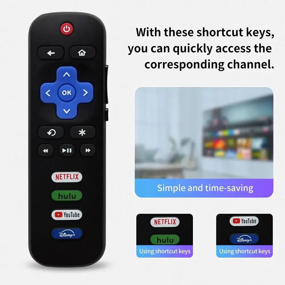 RC280A Replacement Remote Control Only for Roku TV for TCL Roku/Hisense Roku/Onn Roku/Philips Roku TVs(Not for Stick and Box) Leedoar