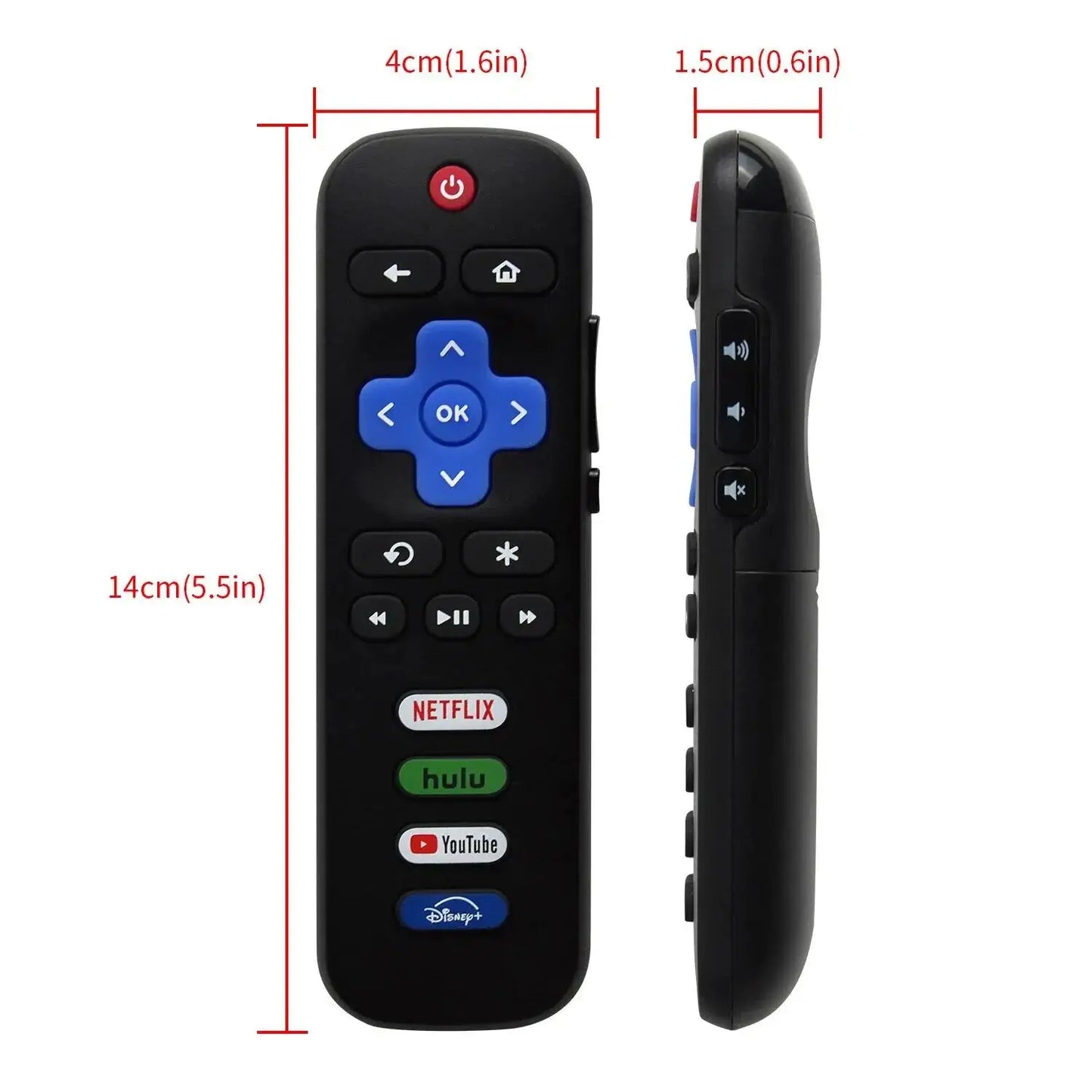 RC280A Replacement Remote Control Only for Roku TV for TCL Roku/Hisense Roku/Onn Roku/Philips Roku TVs(Not for Stick and Box) Leedoar