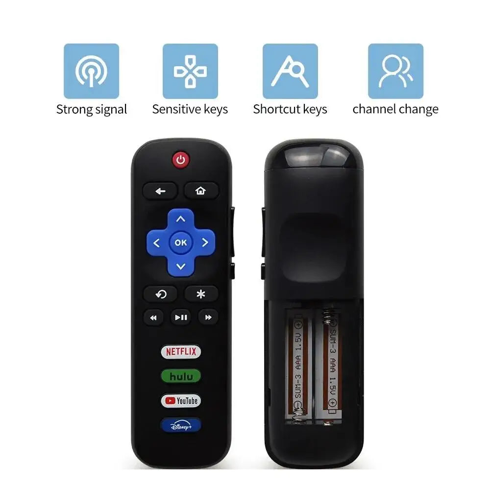 RC280A Replacement Remote Control Only for Roku TV for TCL Roku/Hisense Roku/Onn Roku/Philips Roku TVs(Not for Stick and Box) Leedoar