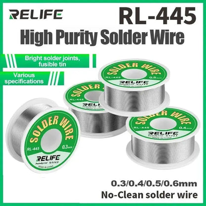 RL-445 0.3/0.4/0.5/0.6mm High Purity Rosin Core Solder Wire for Mobile Phone Electronic Parts Repair Solder Wire Tool Leedoar