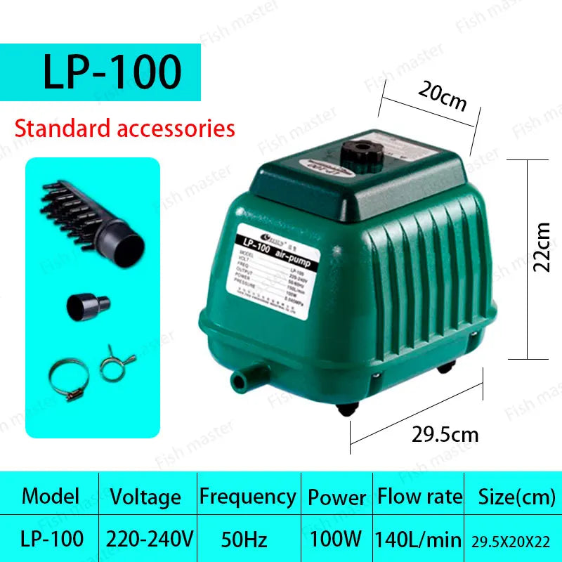 RESUN Large-volume high-power fish tank aquarium fish pond silent air pump LP-20 LP40 LP60 LP100 oxygenation pump Leedoar