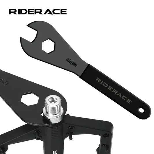 RIDERACE Bicycle Pedal Wrench 15mm Durable For MTB Mountain Bike Hubs Install Remover Removal Spanner Road Cycling Repair Tools Leedoar