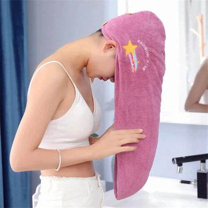 Rapid Dry Towel for Hair Microfiber Towels Anti Frizz Dry Hair Hair Towel Quick Dry Hair Dry Towels for Girls Beach Shower Cap Leedoar