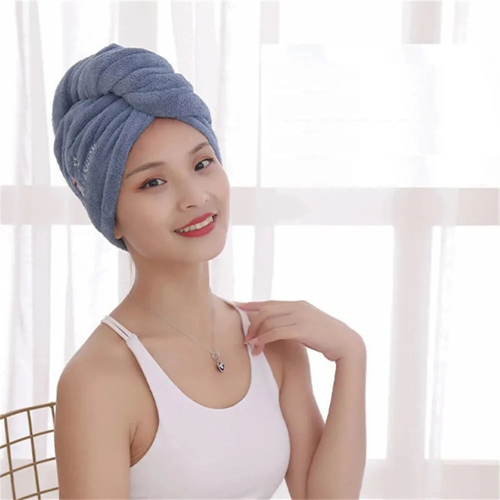 Rapid Dry Towel for Hair Microfiber Towels Anti Frizz Dry Hair Hair Towel Quick Dry Hair Dry Towels for Girls Beach Shower Cap Leedoar