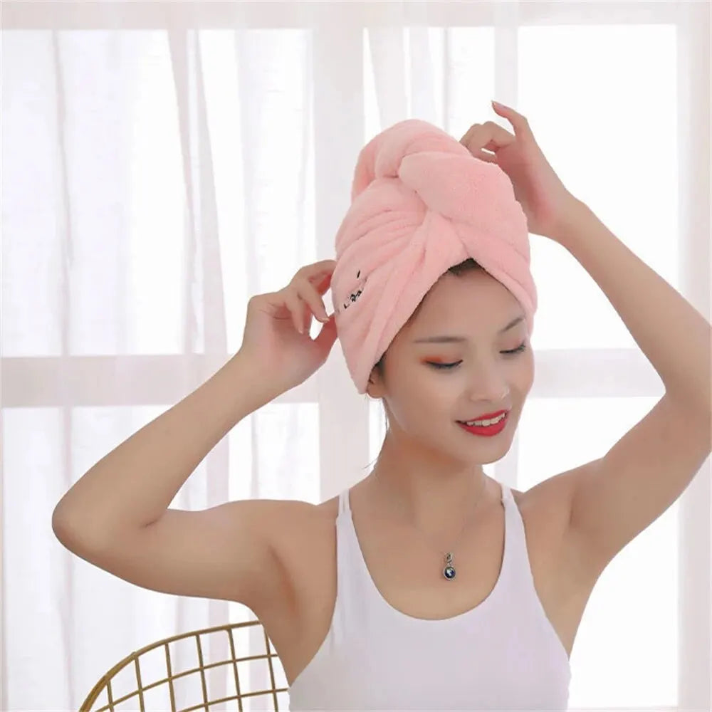 Rapid Dry Towel for Hair Microfiber Towels Anti Frizz Dry Hair Hair Towel Quick Dry Hair Dry Towels for Girls Beach Shower Cap Leedoar