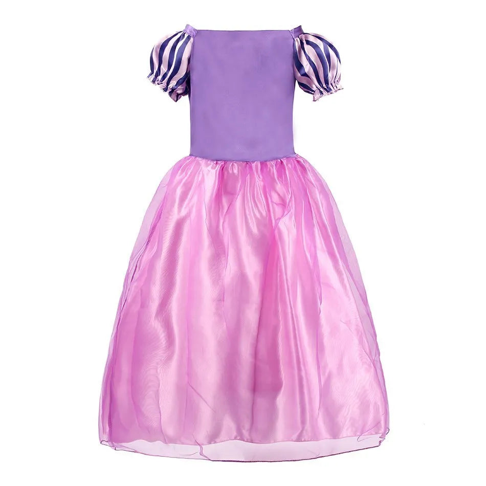 Rapunzel Dress for Girls Cinderella Belle Dress Up Fantasy Children Birthday Party Princess Costume Kids Halloween Clothes Leedoar