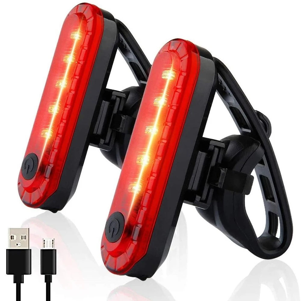 Rear Bike Tail Light USB Rechargeable Red Ultra Bright Taillights Fit On Bicycle Easy to Install for Cycling Safety Leedoar