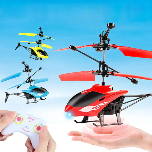 Rechargeable Mini RC Drone Remote Control Safe Fall Resistant RC Helicopters Drone Toys Induction Hovering Children Toys Leedoar