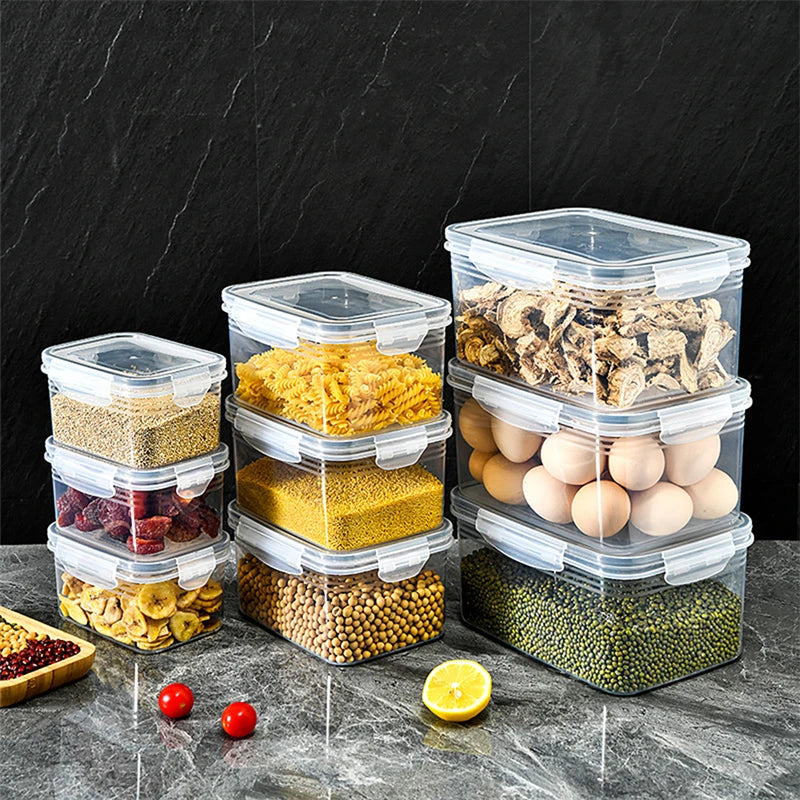 Refrigerator Preservation Box Transparent Double-layer Large Capacity Sealed Box Vegetable and Fruit Food Grade Drain Box Leedoar