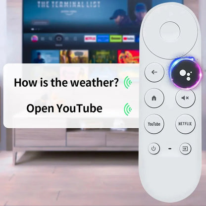 (SOLO control remoto) Control remoto de voz de repuesto G9N9N para reproductor de medios de transmisión Snow de Google Chromecast 4k 